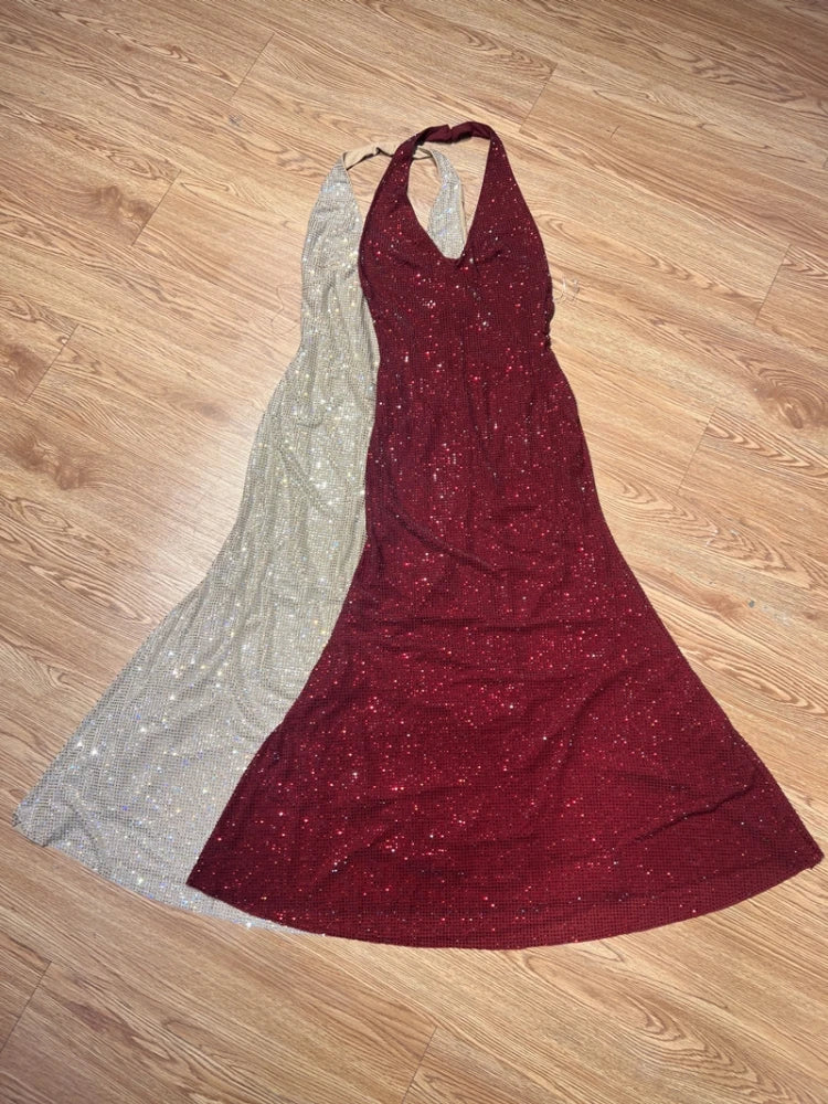 Rhinestone Halter Gown