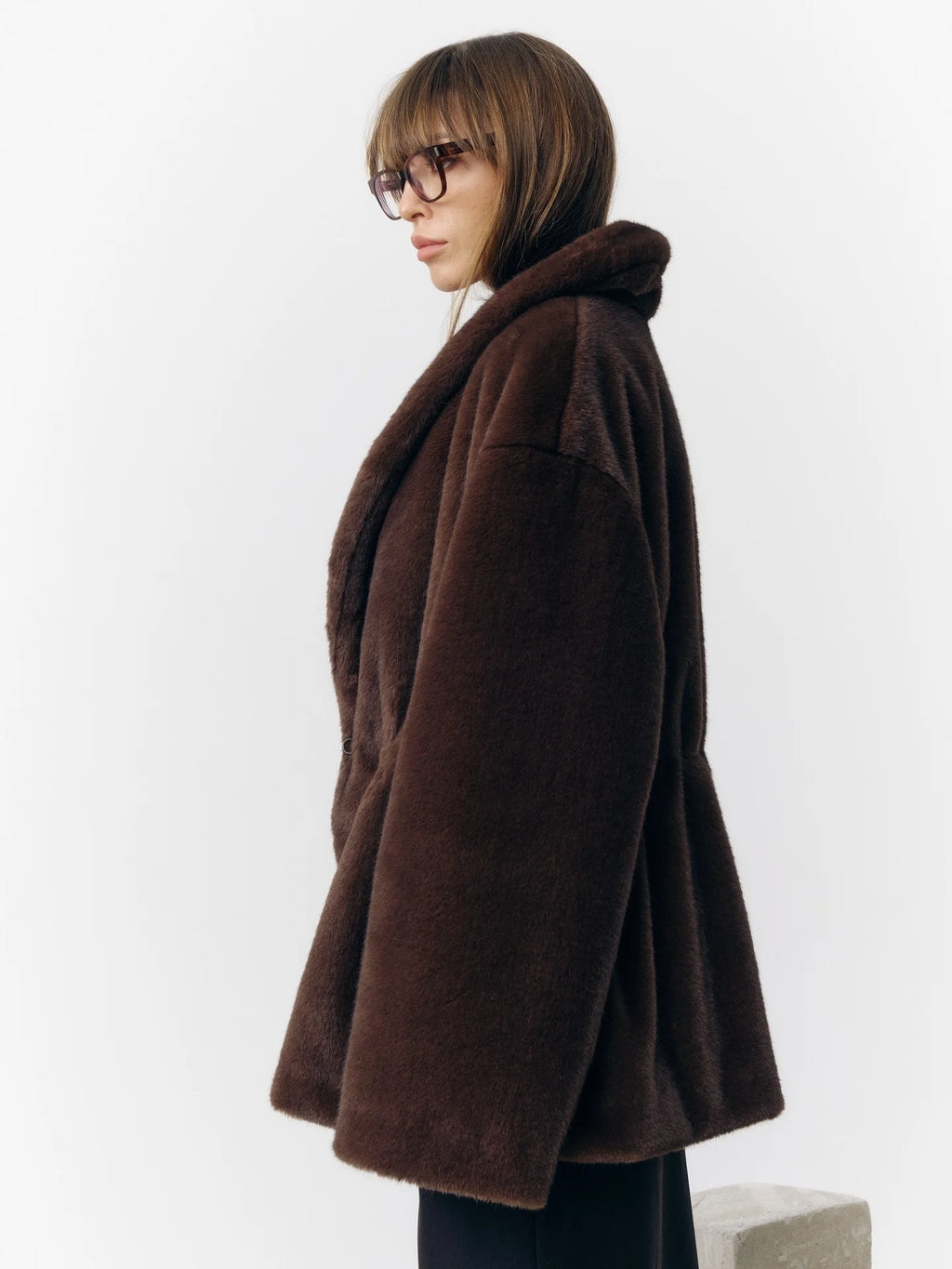 Mixed Color Faux Fur Jacket