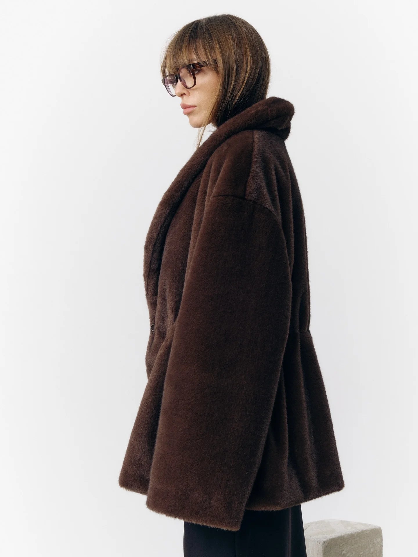 Mixed Color Faux Fur Jacket