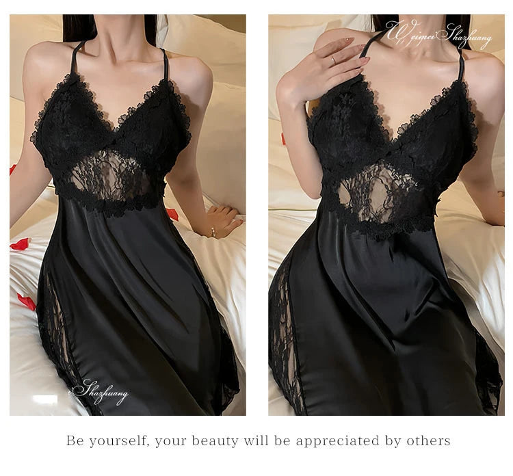 The Satin Lace Camisole Nightgown