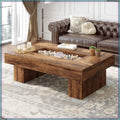 47x31 Inch Rustic Brown Rectangle Wood Coffee Table