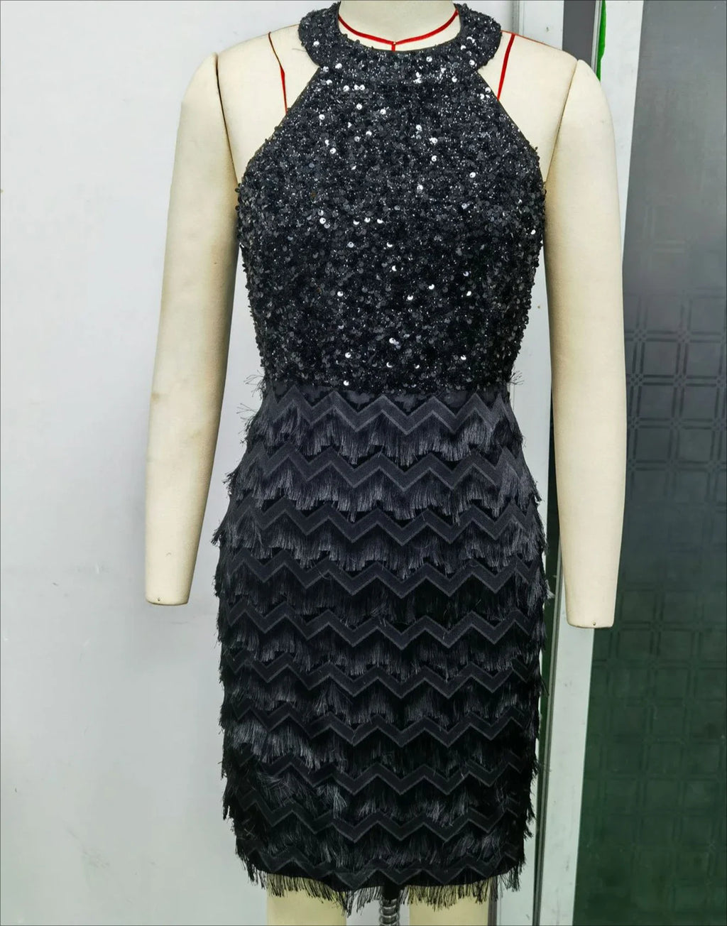 Tassel Sequin Mini Dress