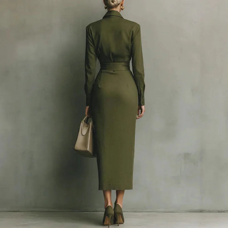 Polo Collar Bodycon Dress