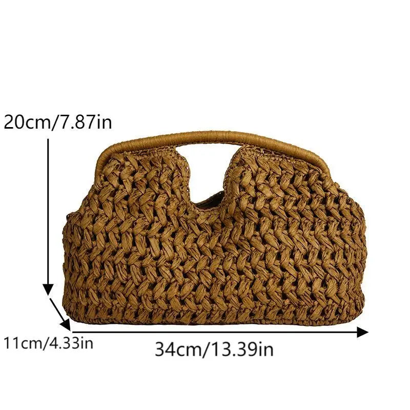 Woven Straw Shoulder Bag