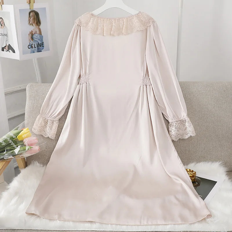 Vintage Satin and Lace Nightdress