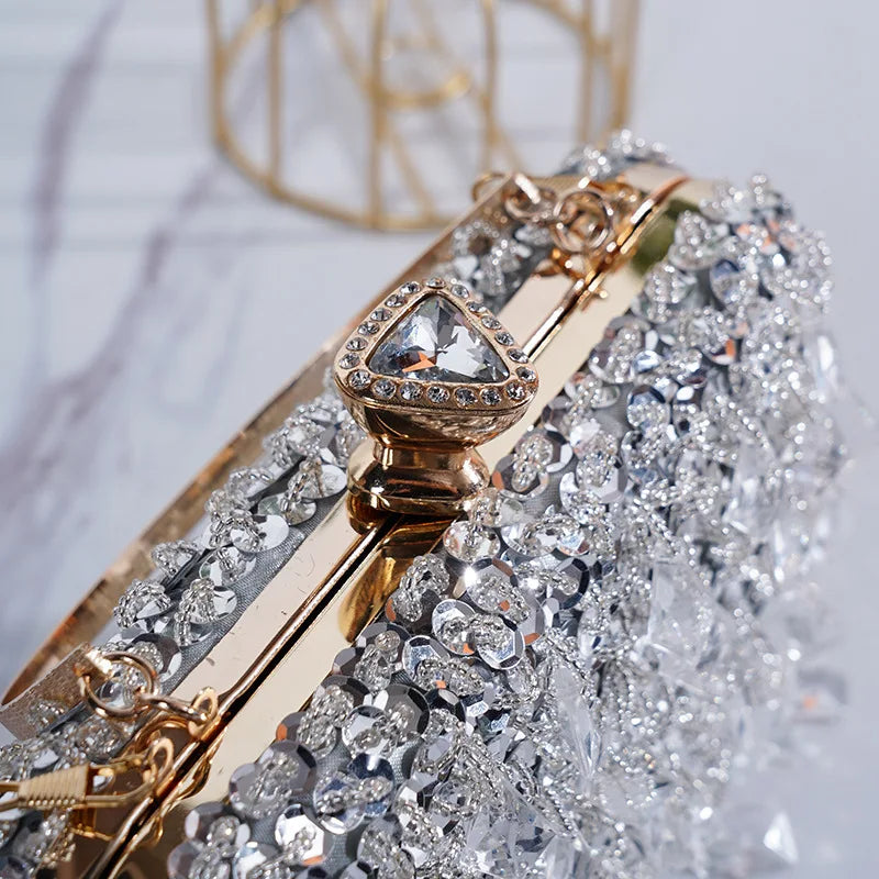 Sequin Beaded Evening Clutch