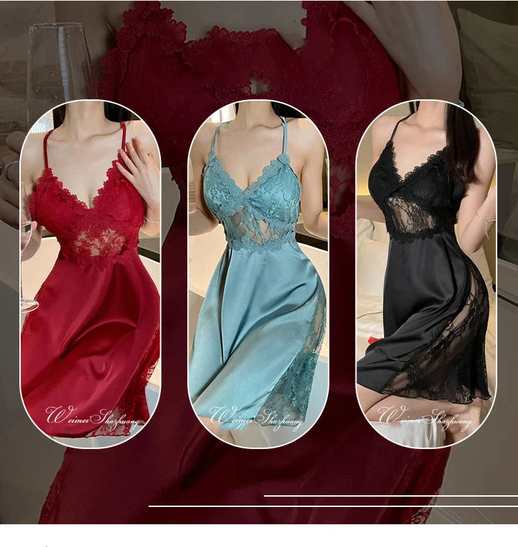 The Satin Lace Camisole Nightgown