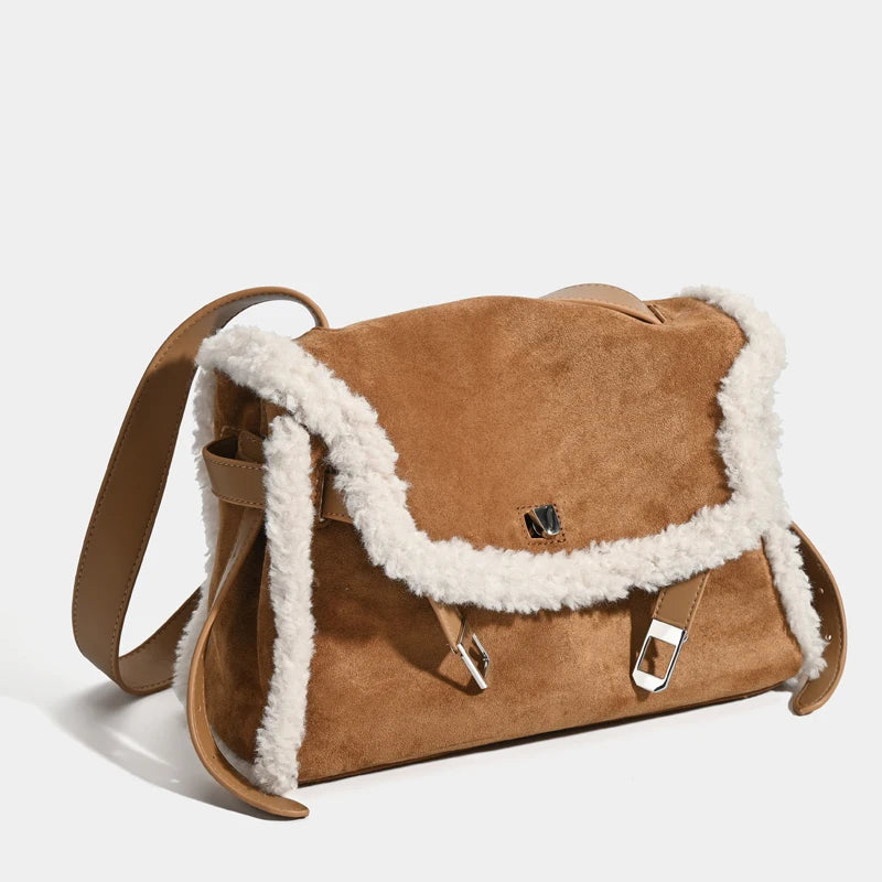 Faux Suede Underarm Bag