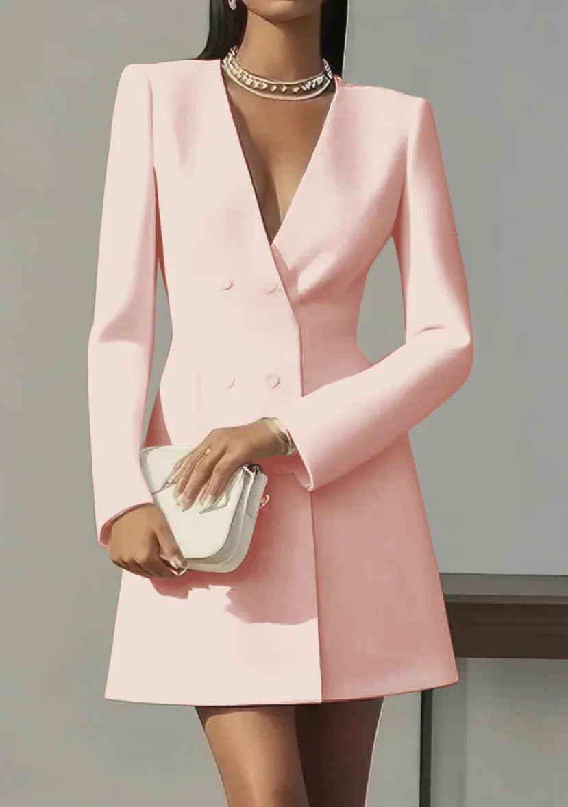 The V-Neck Power Suit Mini Dress
