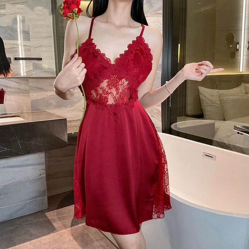 The Satin Lace Camisole Nightgown