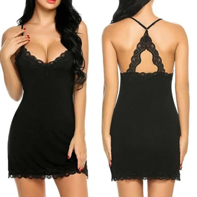 Silk Satin Lace Nightgown
