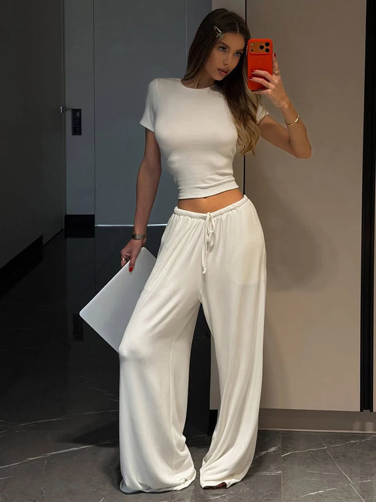 Chic Wide Leg Pants Set