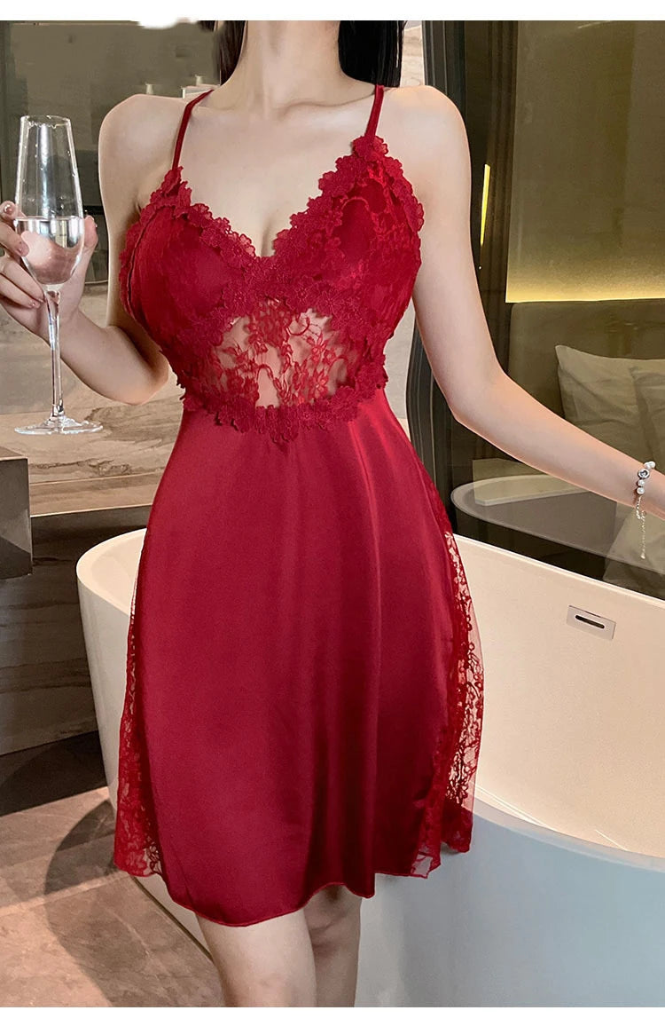 The Satin Lace Camisole Nightgown