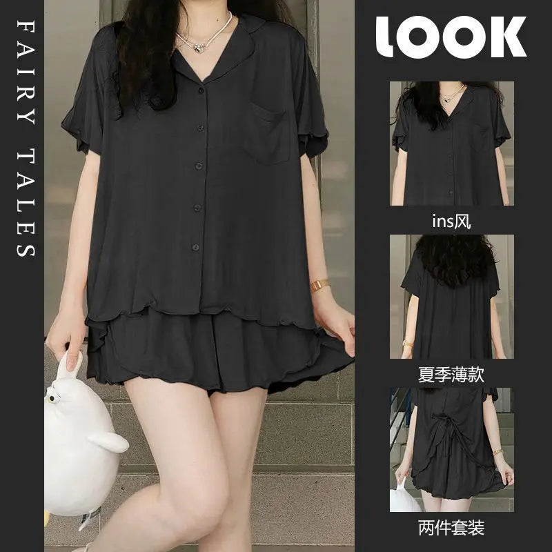 Ruffled Pajama Set