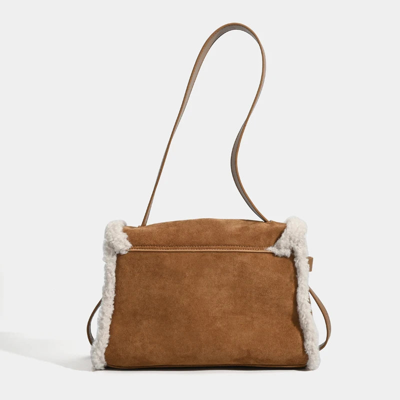 Faux Suede Underarm Bag
