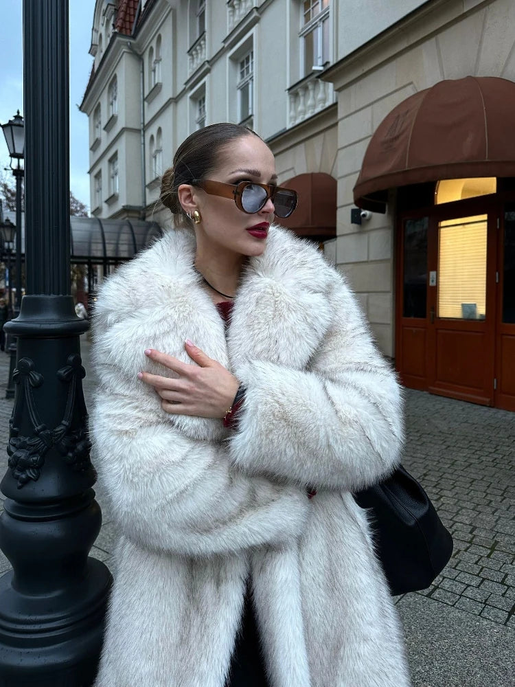 Collared Faux Fur Jacket