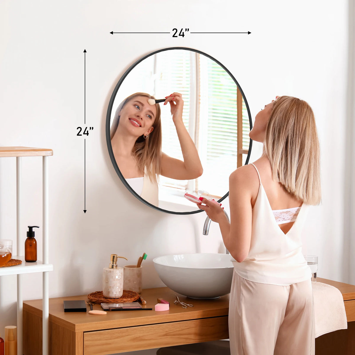 Large Round Vanity Mirror