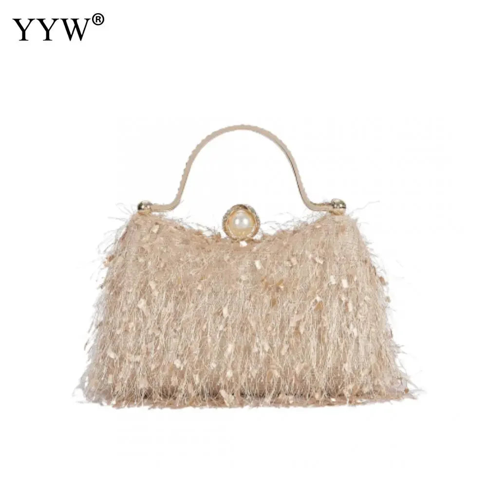 Feather Tassel Clutch