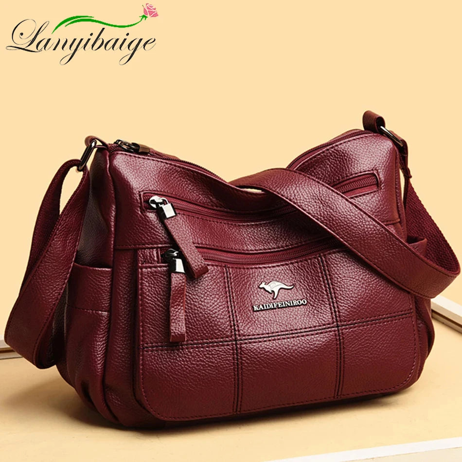Leather Crossbody Tote