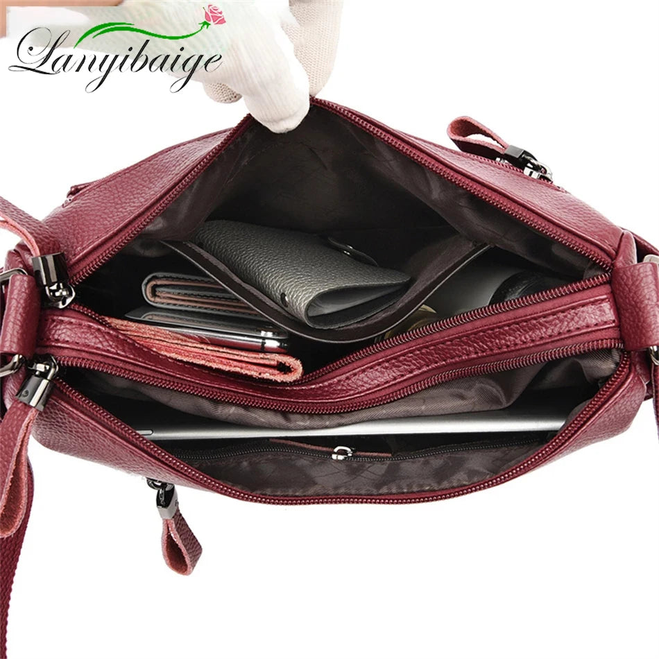 Leather Crossbody Tote