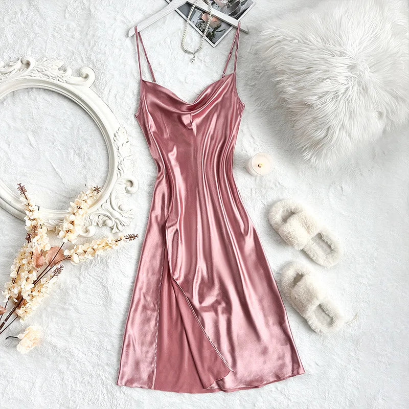 Ice Silk Halter Nightdress