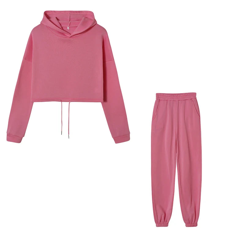 Hooded Sports Two-Piece Set
