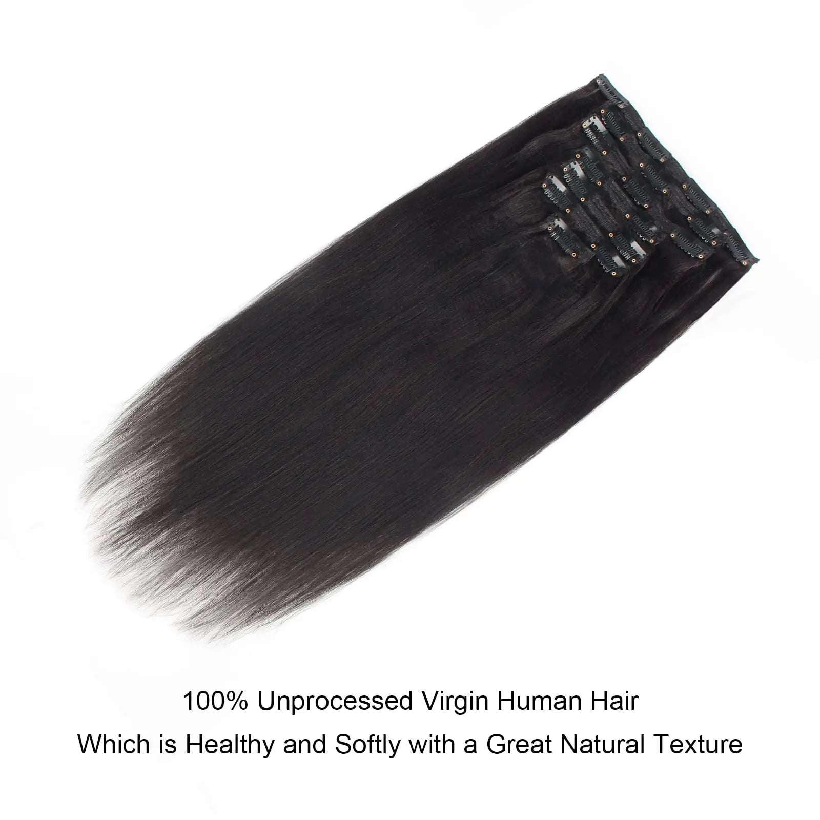 Yaki Straight Clip in Set 100% Human Hair