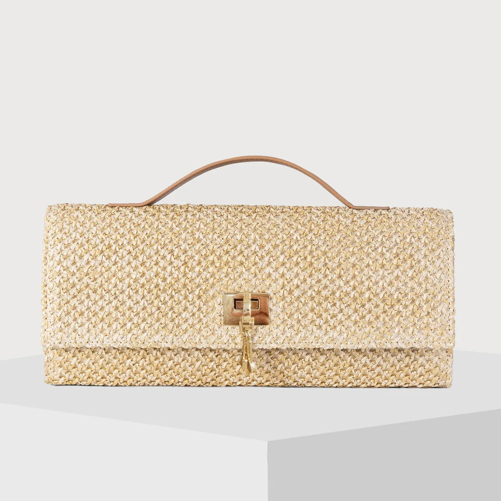 The Woven Straw Clutch