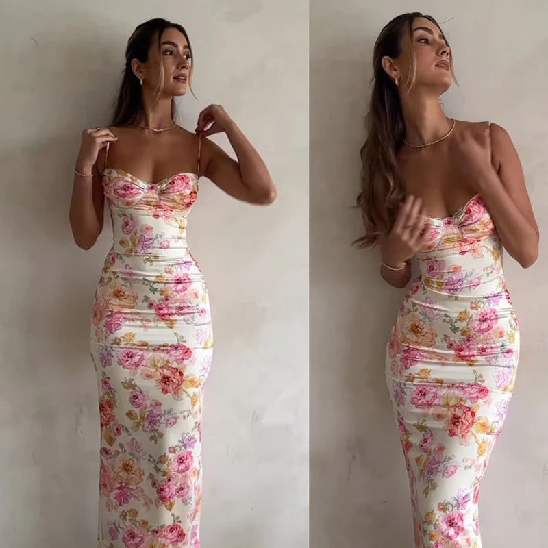 Floral Spaghetti Strap Dress