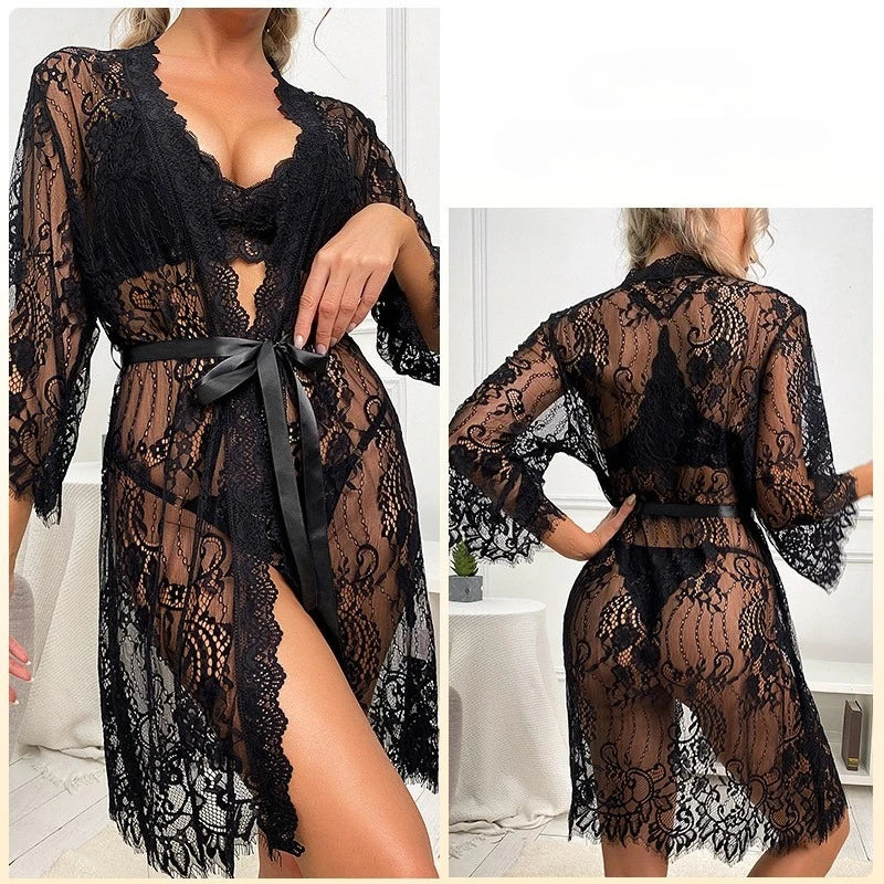 Mesh Lace Robe