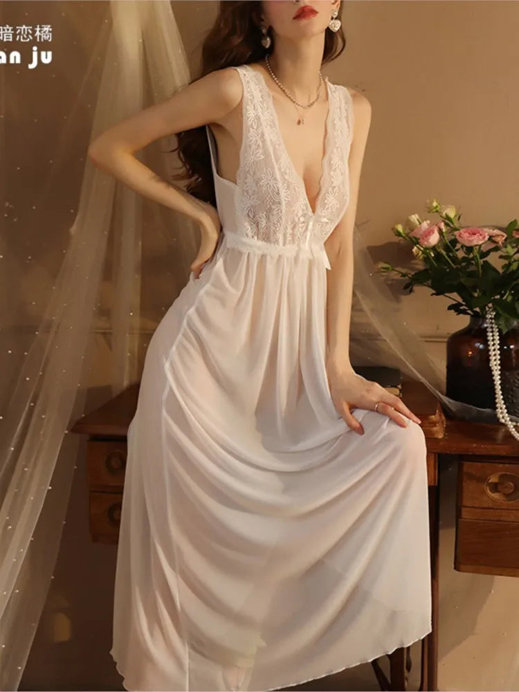 Lace Perspective Nightgown