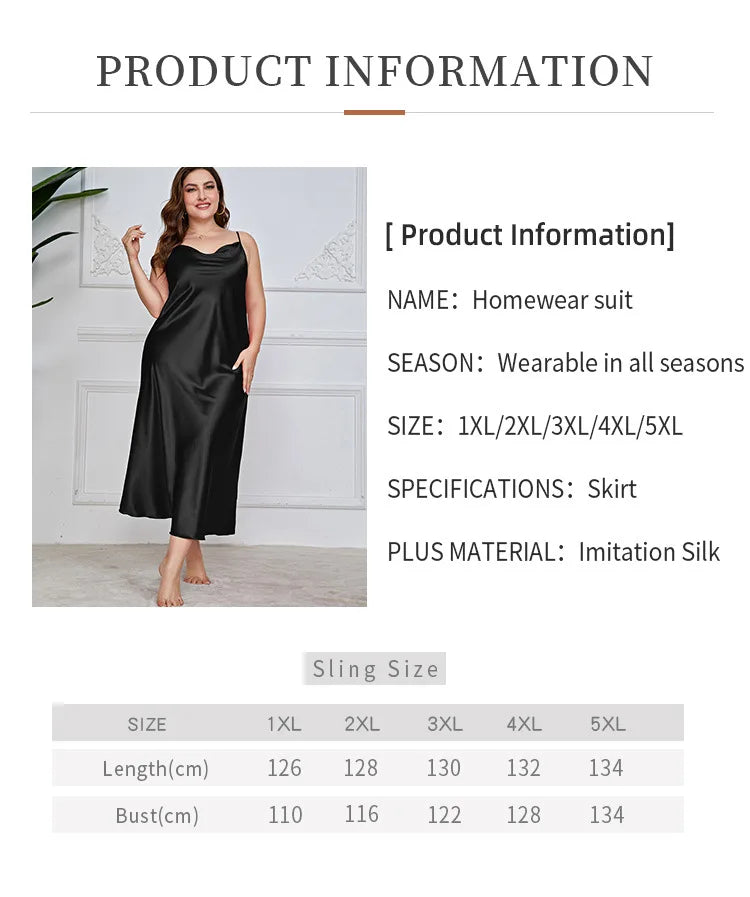 Satin Nightgown - Plus Size