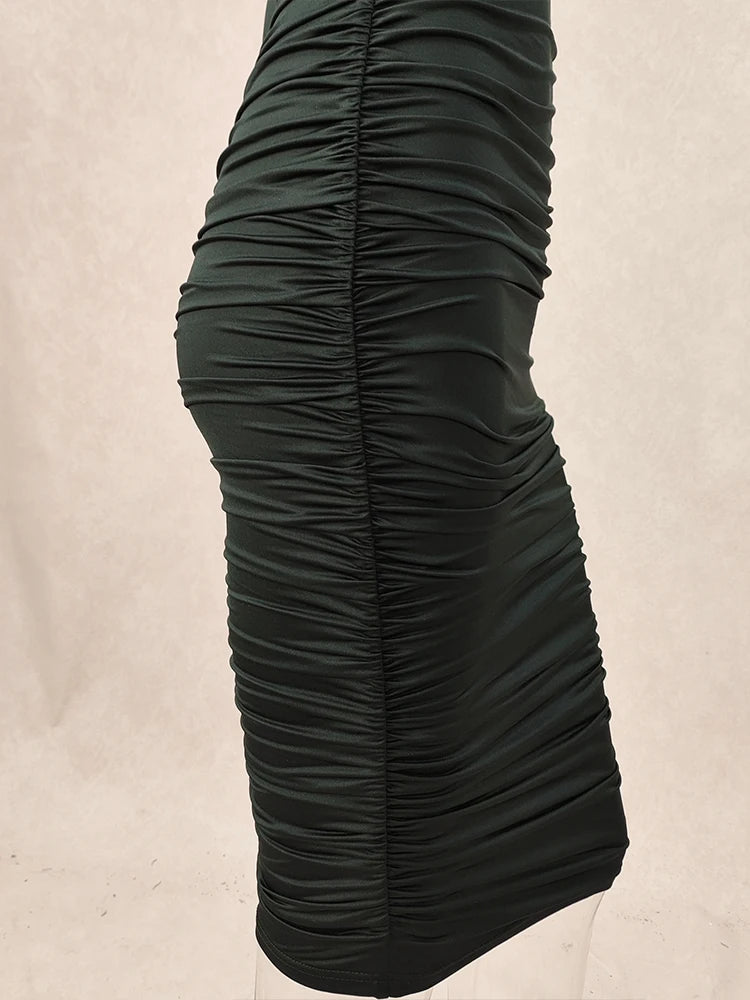 One-Shoulder Wrap Dress