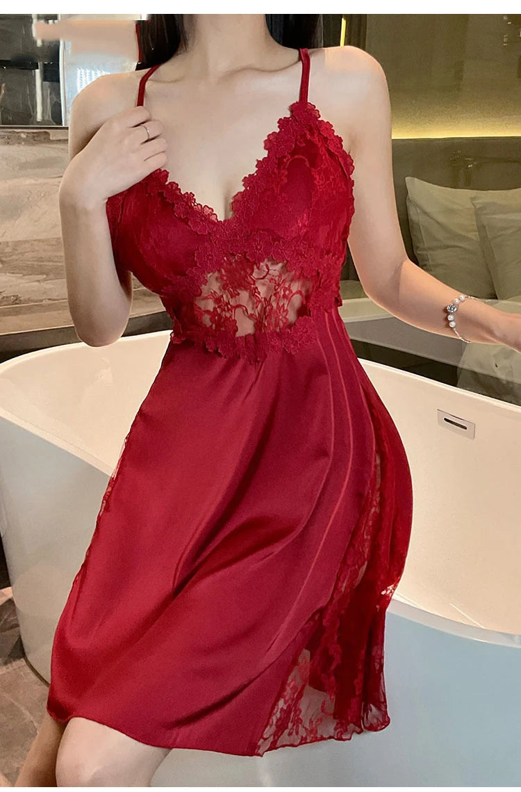 The Satin Lace Camisole Nightgown