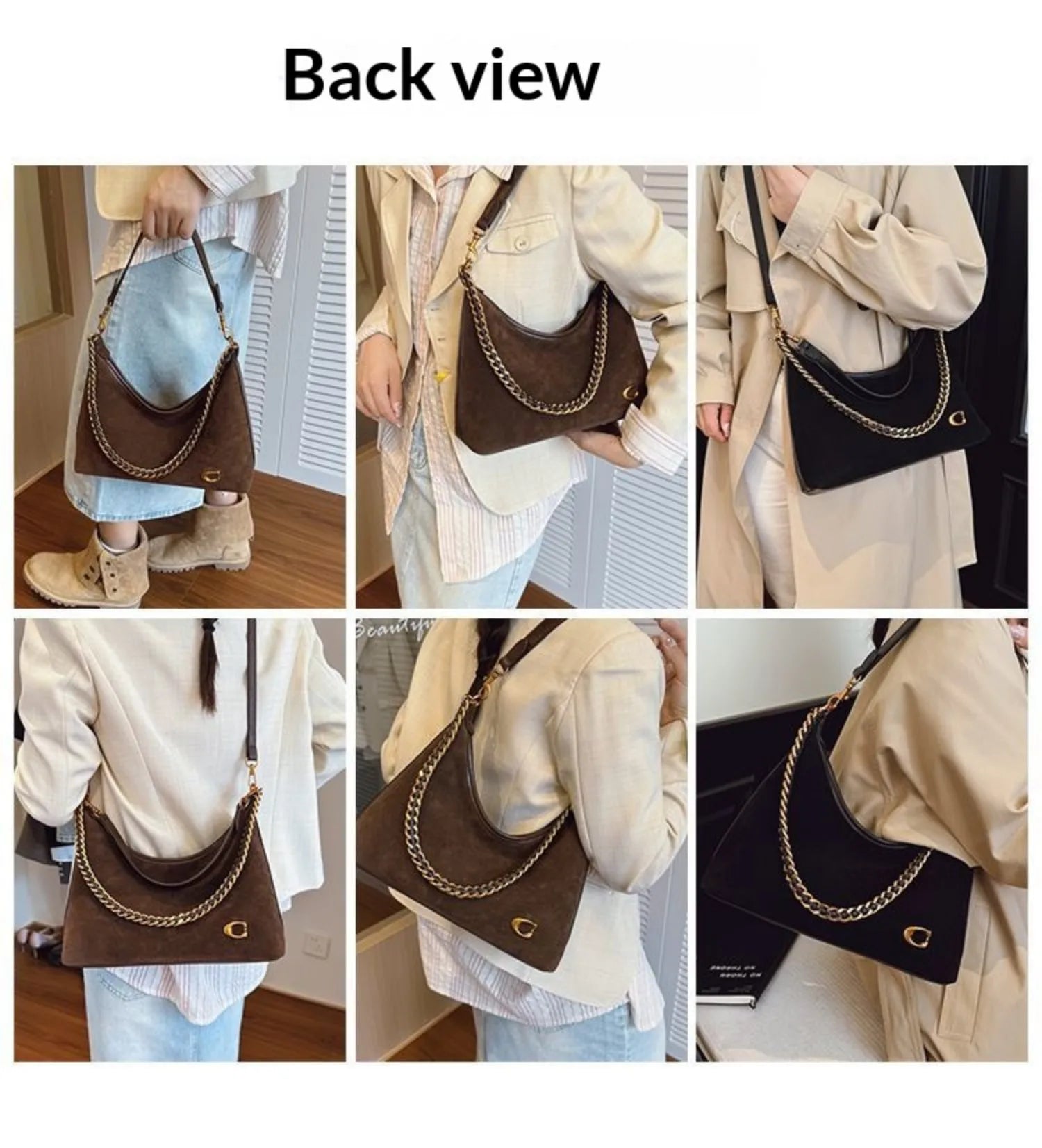 The Suede Chain Tote