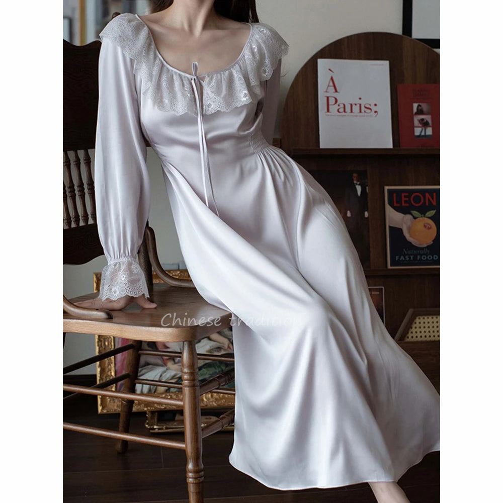 Vintage Satin and Lace Nightdress