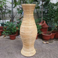 Woven Rattan Floor Vase