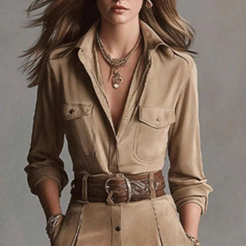 Suede Shirt Dress