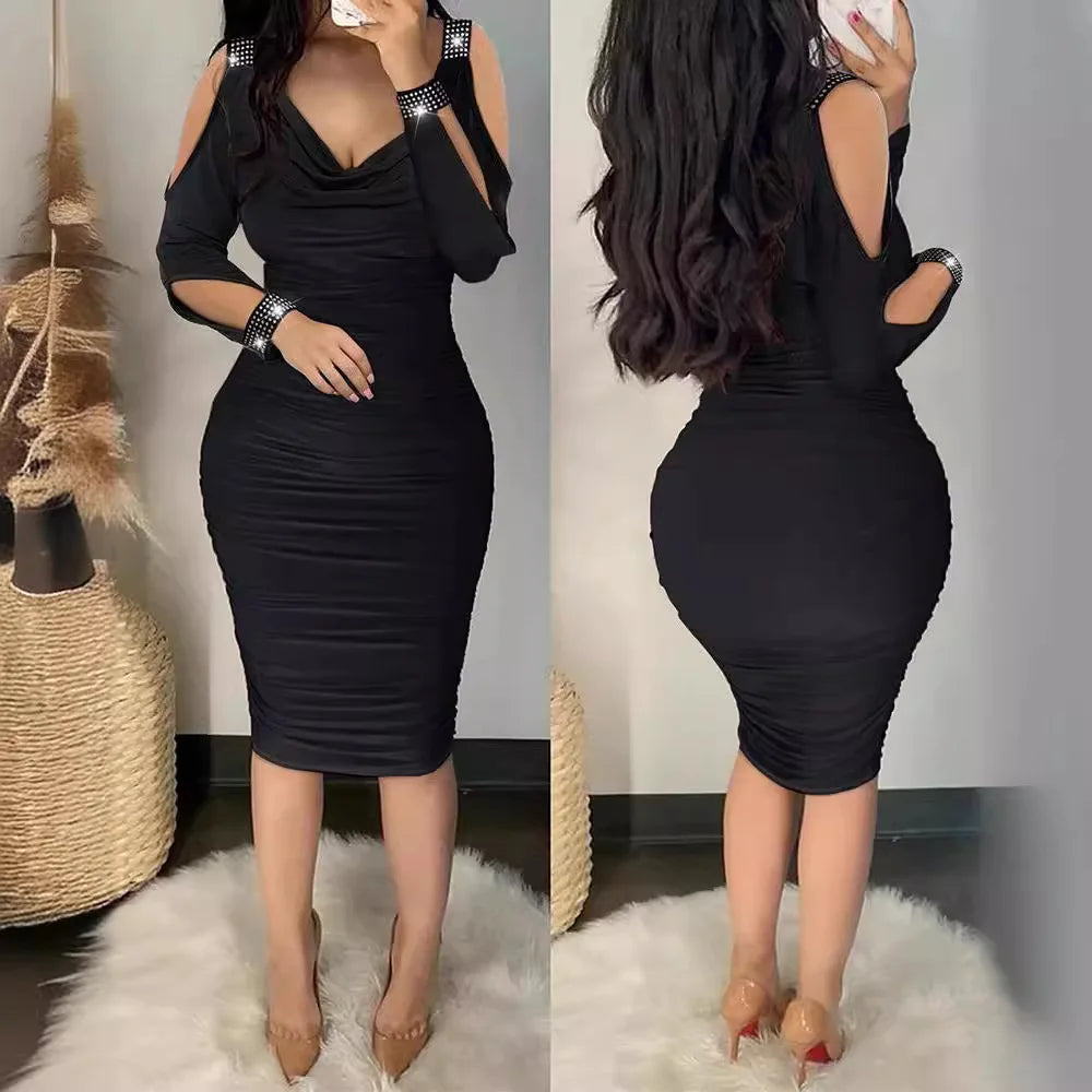 Diamond Bare Shoulder Dress