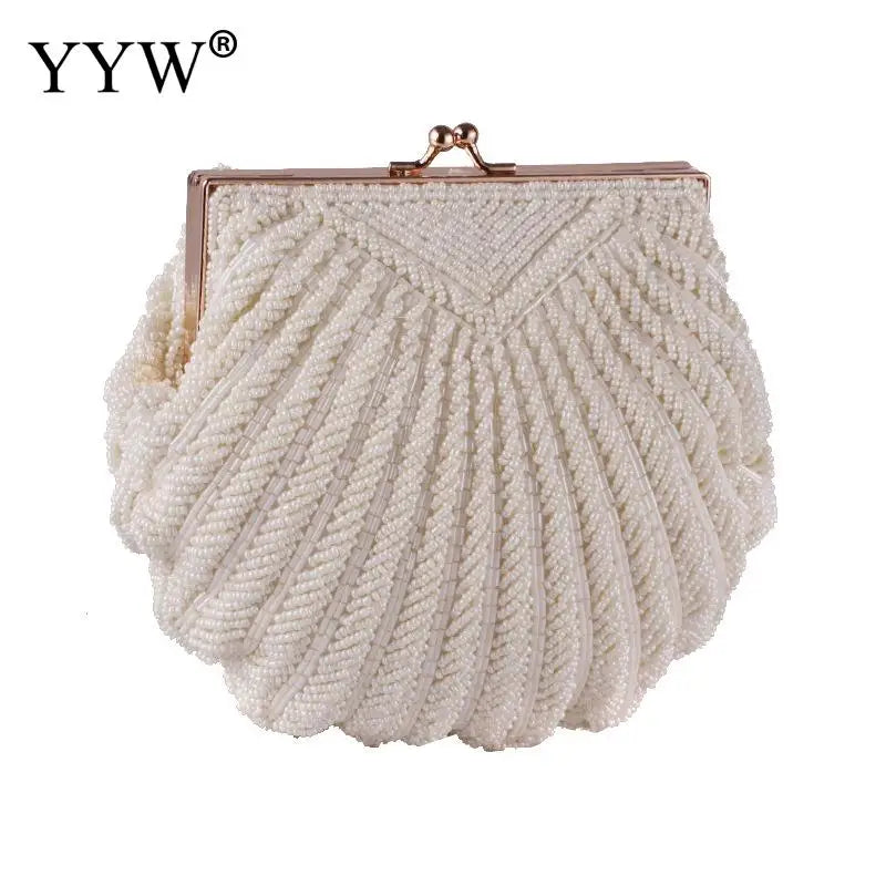 Beaded Shell Clutch Bag