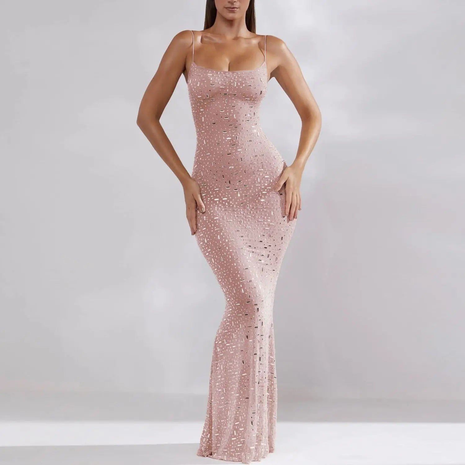 Beaded Strap Ball Gown