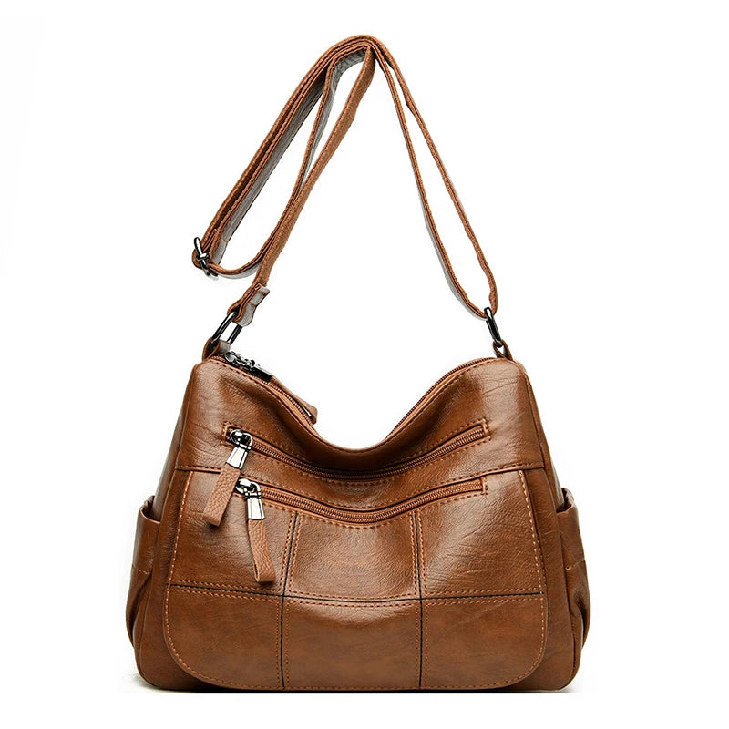 Leather Crossbody Tote