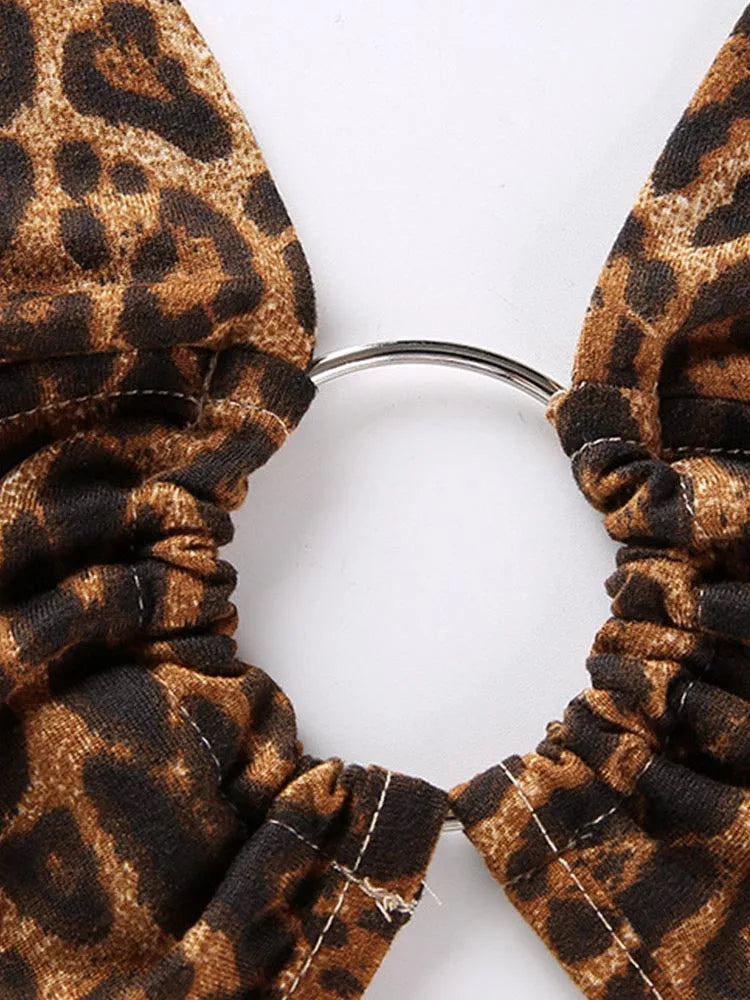 Leopard Print Lace-up