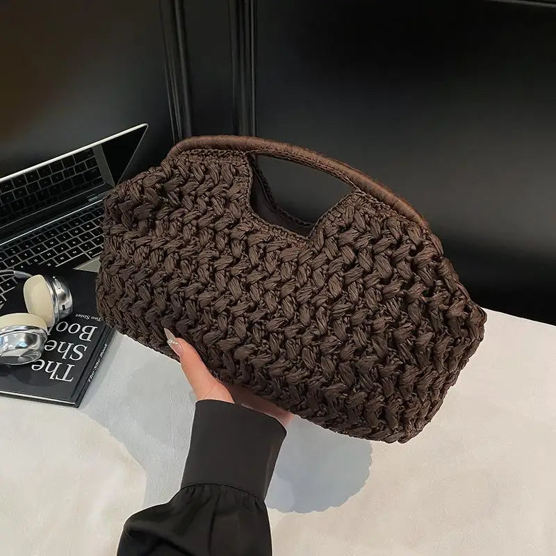 Woven Straw Shoulder Bag