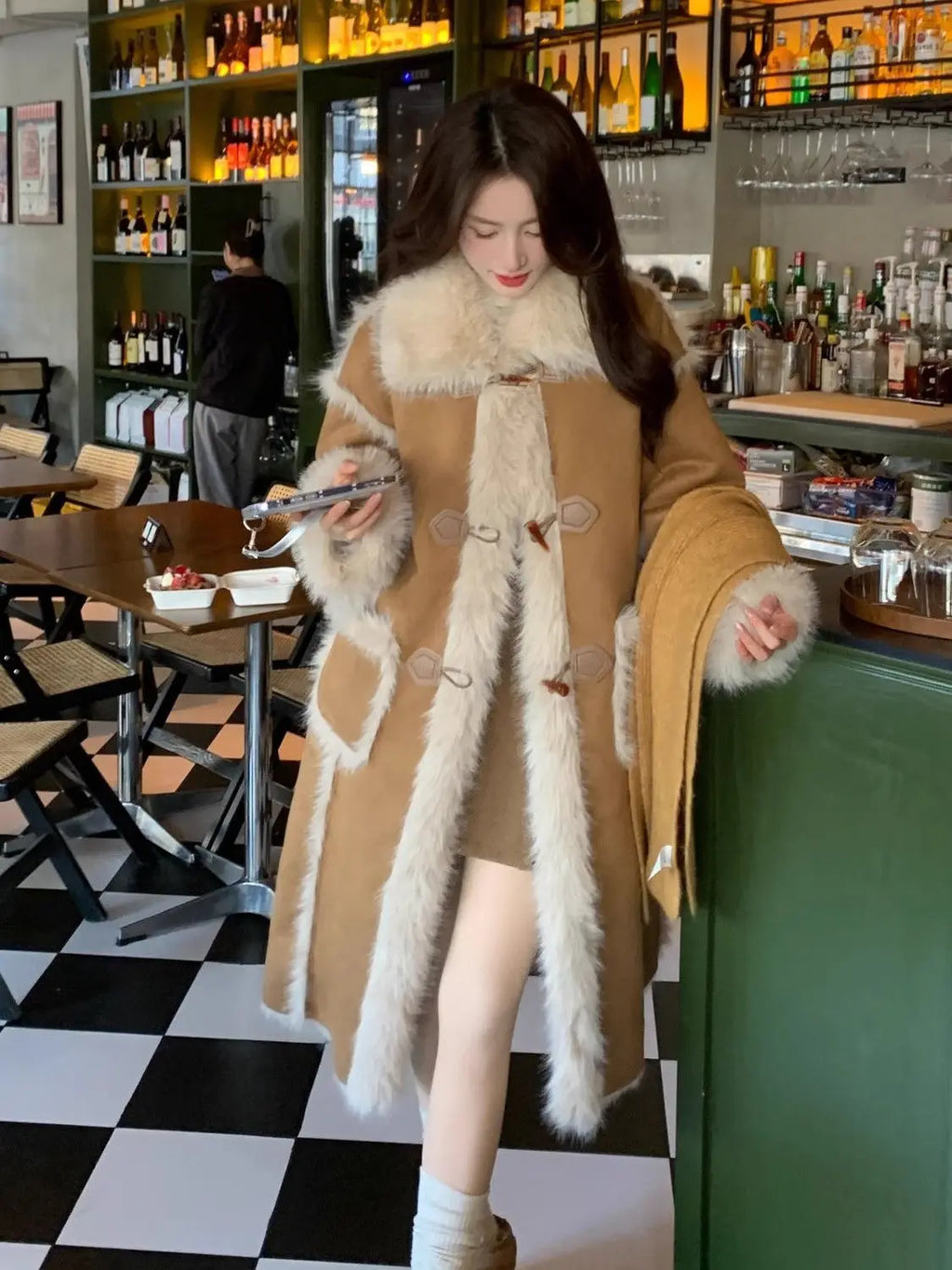 Luxury Shearling Parka Coat
