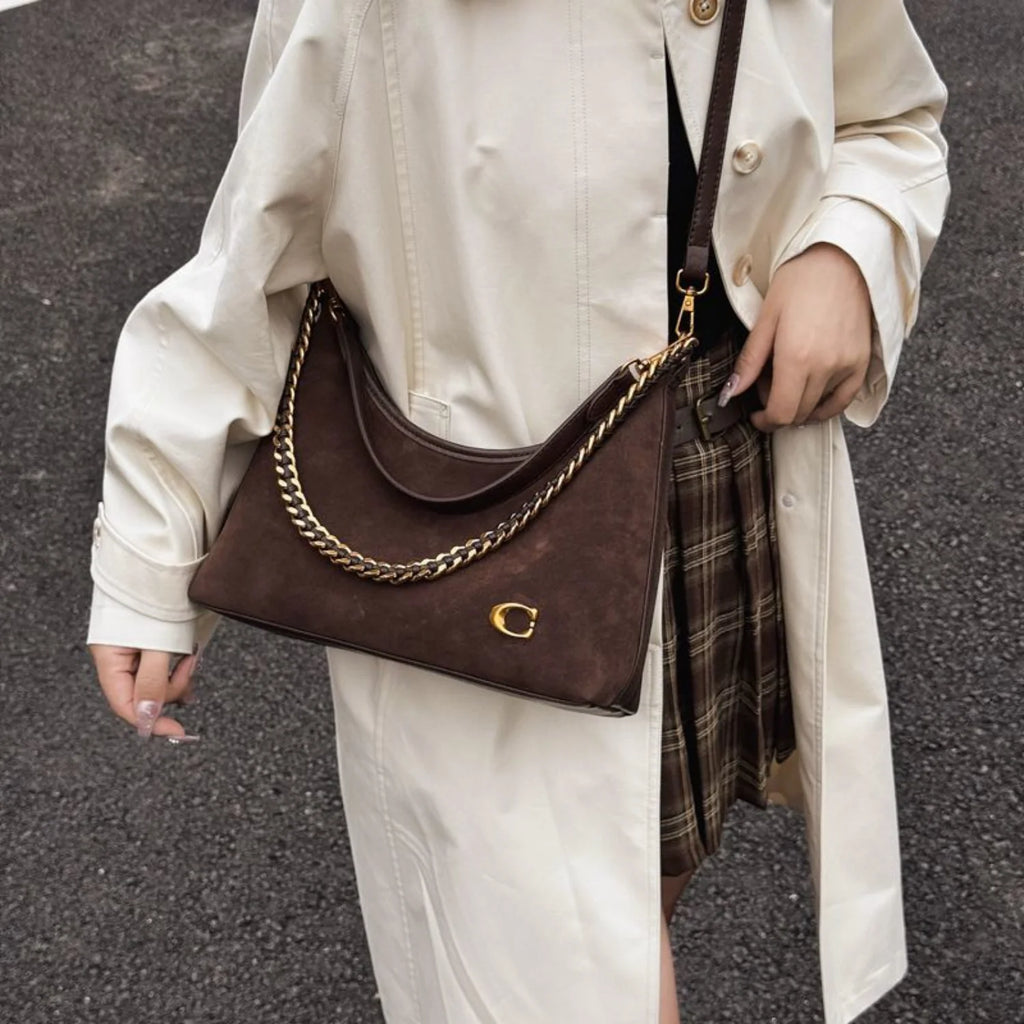 The Suede Chain Tote