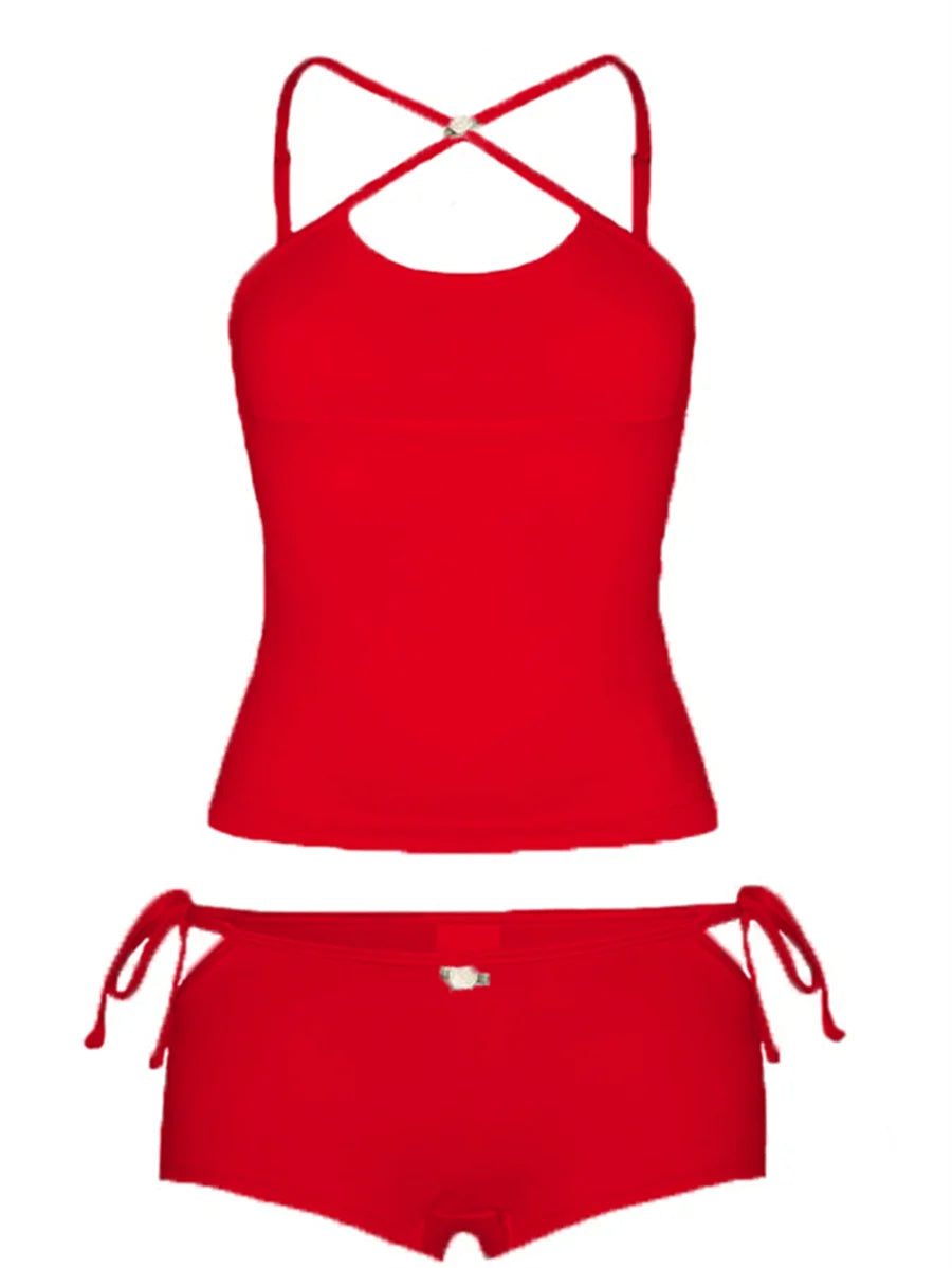 Cute Cami Crop Top  Set