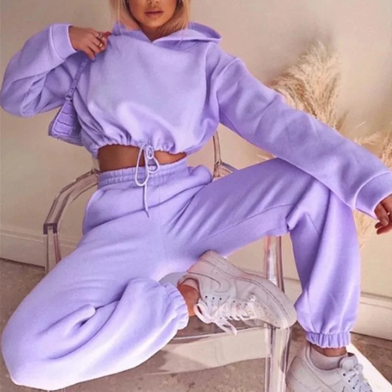 Hooded Sports Two-Piece Set