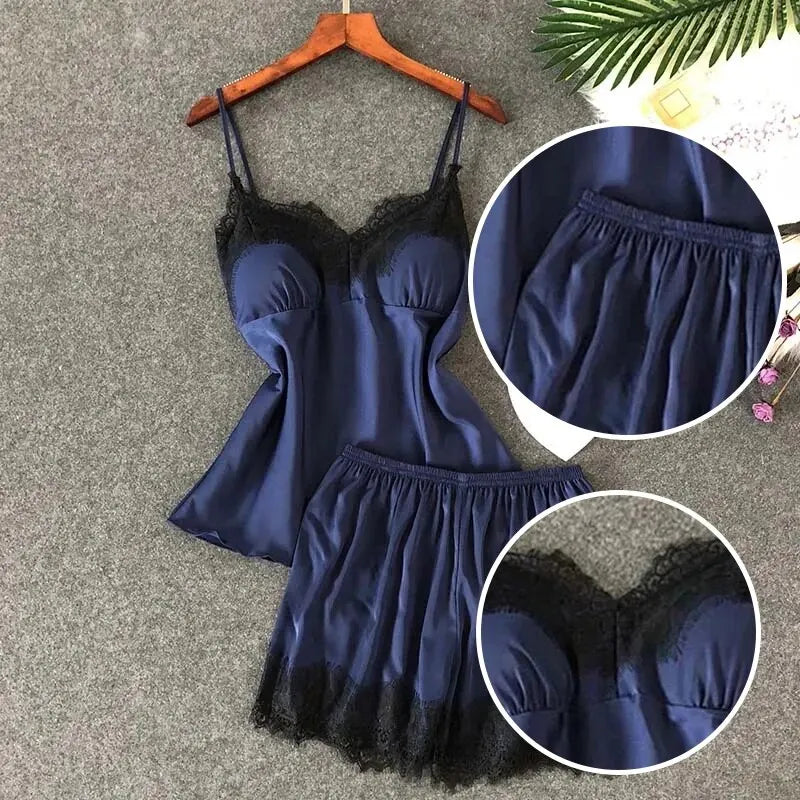 Lace Cami & Shorts Pajama Set