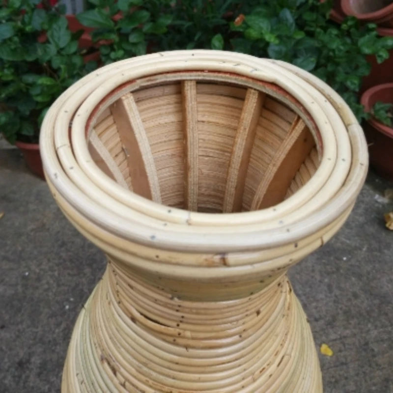 Woven Rattan Floor Vase